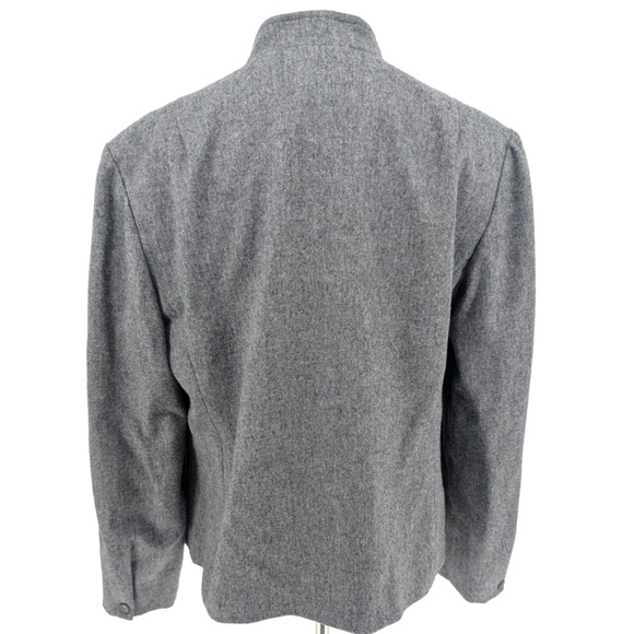 Vintage Pendleton 100% Virgin Wool Blazer Gray Single Button Heritage Classic LG - Picture 10 of 15